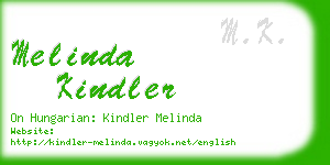 melinda kindler business card